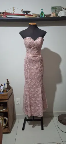 Vestido rose casamento festa