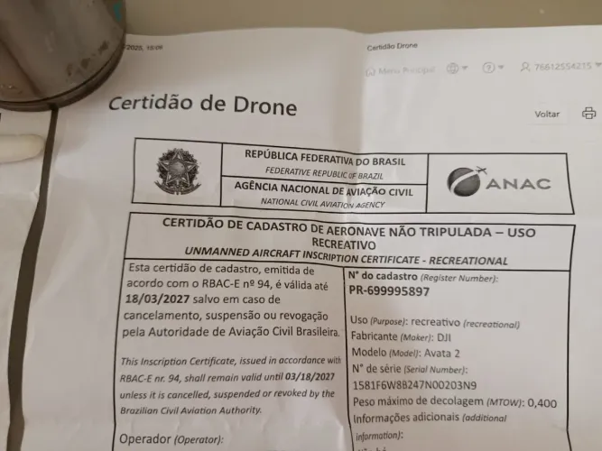 Drone DJI Avata 2 Fly more combo (3 baterias)