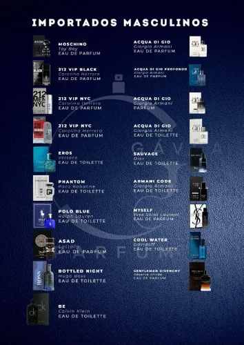 Decante Perfumes Importados Masculinos e femininos- Diversos Modelos