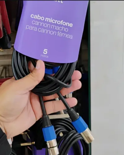 Cabo Microfone Cannon Macho/Fêmea 5 metros