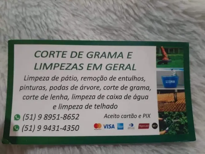 Corte de grama e limpeza em geral