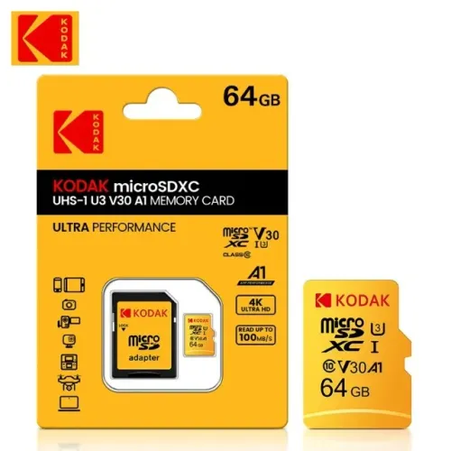 Cartão de Memoria Kodak Celular, Drone 4k Alta definição