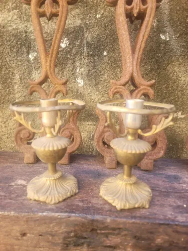 Luminárias Antigas, Metal/Bronze, Leia: