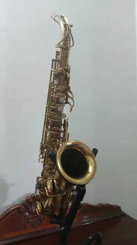 Sax Alto Wurlitzer Stencil Martin Handcraft Ano 1923-26 Dourado-escuro (Usado)