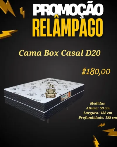 Cama Box Casal D20 - PROMOÇÃO RELÂMPAGO!