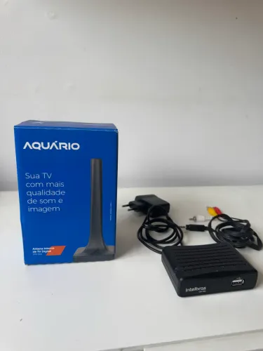 Conversor Digital Full Hd Cd 700 Intelbras + Antena Interna Digital Aquário DTV-200 