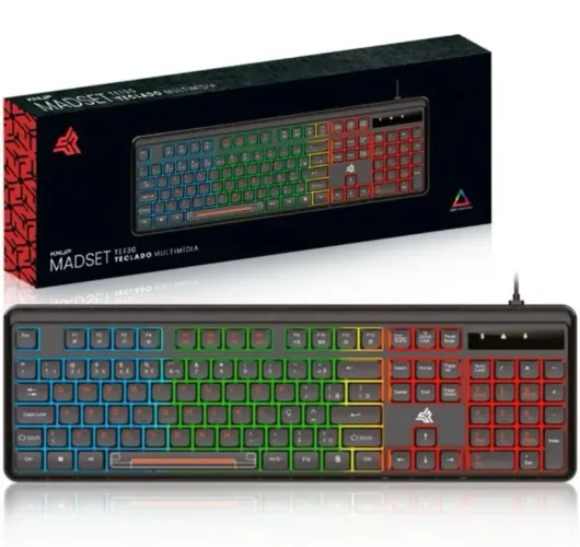 Teclado Gamer Knup Madset TE130 RGB - Novo