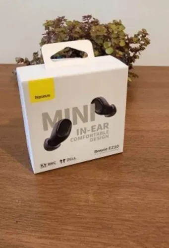 Fones Baseus Bowie EZ10 na cor preto <br>Parcelamos em até 18X<br>Parcelamos em até 18X