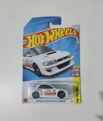 98 subaru impreza 228-sti version hw: the'90s mattel original carrinho miniatura novo