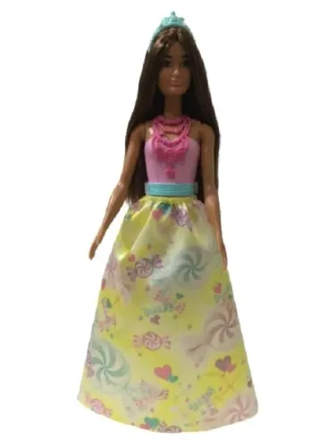 Barbie Princesa Morena Dreamtopia Rosa Original Mattel