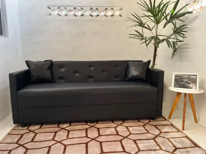 SOFÁ de ESPERA 3 LUGARES em Corino várias cores 