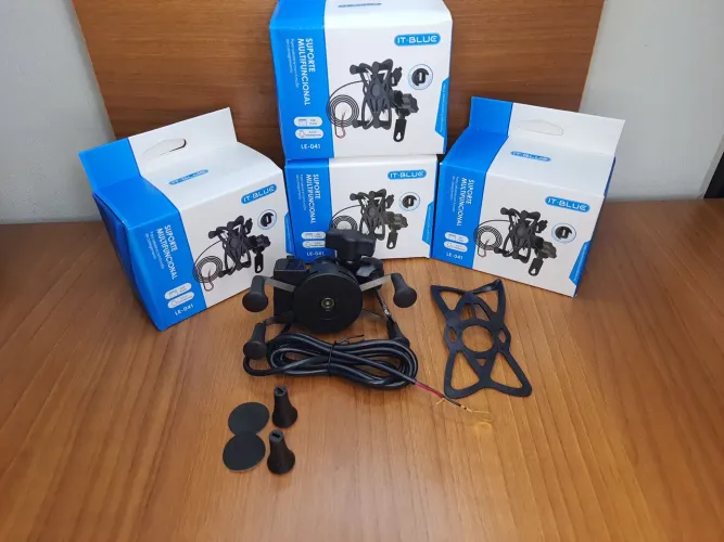 Suporte Celular com Carregador para moto