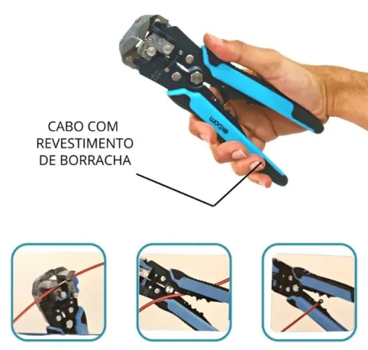 Alicate Decapador e Crimpador 5 Em 1 - Exbom