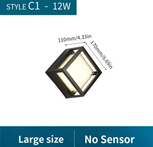 Luminária de Parede Quadrada Moderna 12W