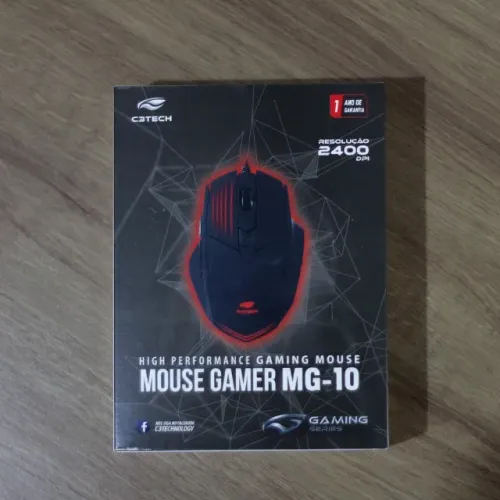 Mouse Gamer com led DPI de 2400 e 6 botões C3Tech