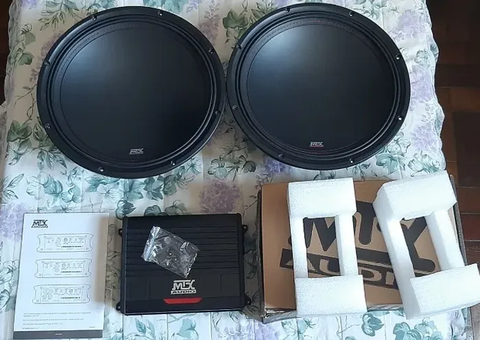 Kit MTX subwoofer 12 250w cada e modulo MTX 500w- NOVOS AMERICANOS