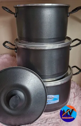 Conjunto de Panelas em Alumínio - 3 Peças