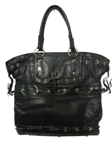Bolsa de couro preta elegante