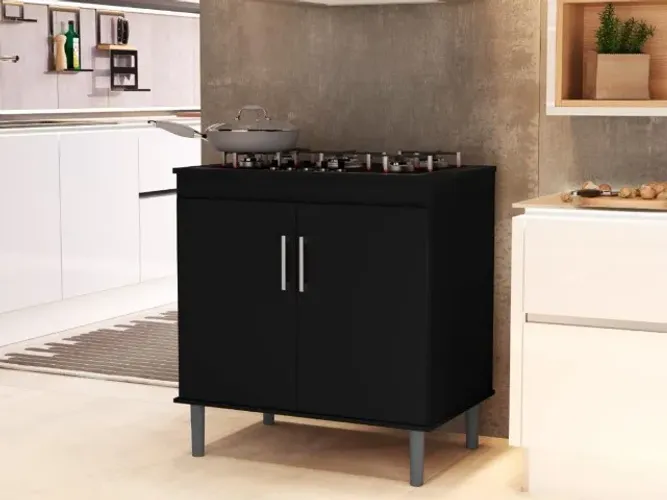Armário de Cooktop Preto