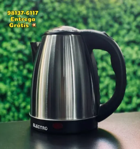 Chaleira Eletrica Inox 1,2 Litros Inox - Entrega Das 9 até 22hrs