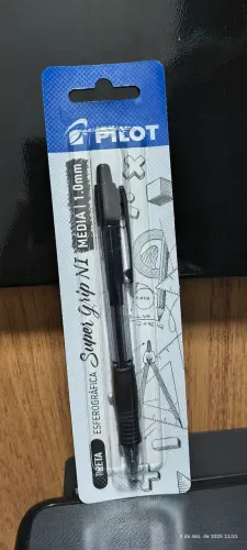 CANETA ESFEROGRÁFICA PRETA 1.0MM pilot super grip
