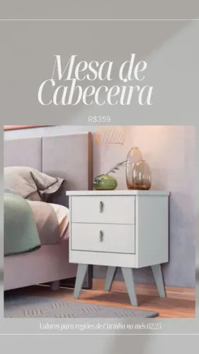 Promoção Mesa de Cabeceira Branca - 26/02