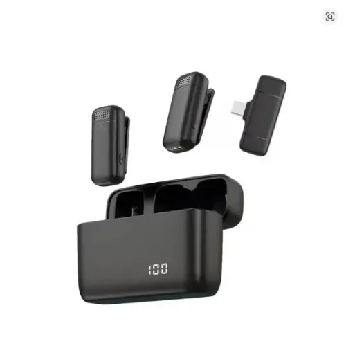 Microfone Lapela K6 - Sem Fio Duplo - Android Ou Iphone Ios Lightning