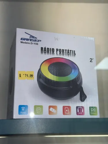 CAIXA DE SOM BLUETOOTH RGB 5W GRASEP 