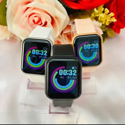 Relógio smartwatch D20 diferentes cores + colar e brincos 