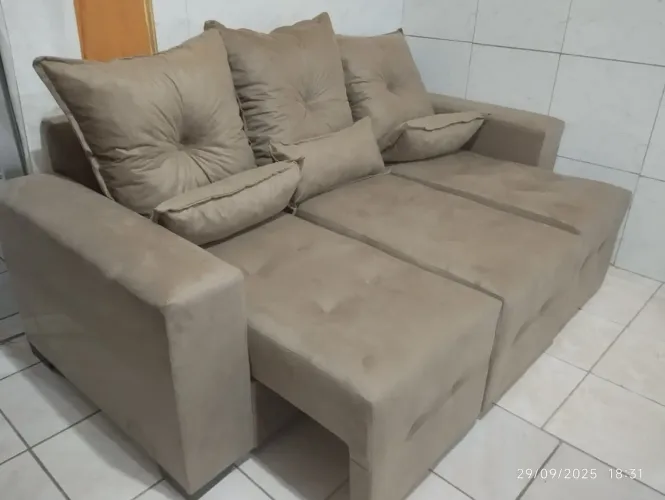 Sofá 2 metros retráteis com frete