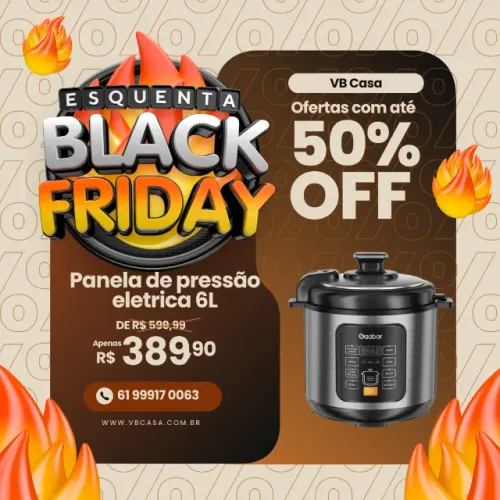 Panela de pressão elétrica 6L multifuncional, arroz, inteligente nova - loja fisica