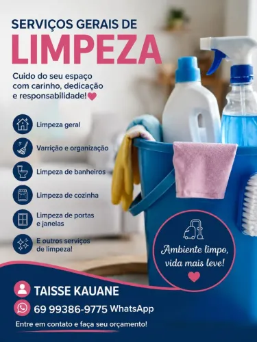 SERVIÇOS GERAIS DE LIMPEZA <br>