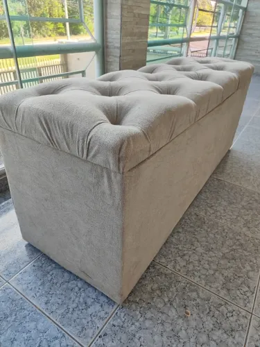 Puf e cabeceira cama casal 