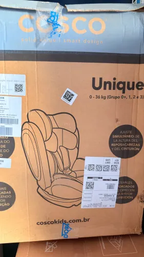 Cadeirinha Cosco Kids, Unique, 0 a 36 kg, Preto Ouro LACRADO novo sem uso 