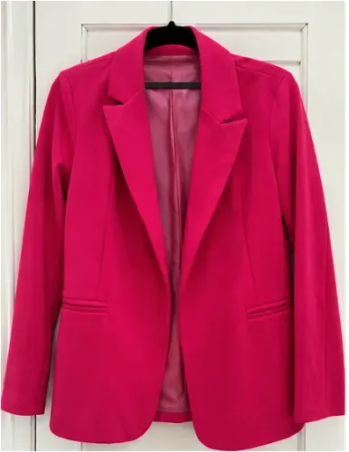 BLAZER PINK ALFAIATARIA CLUB CHIC M SEM BOTÕES