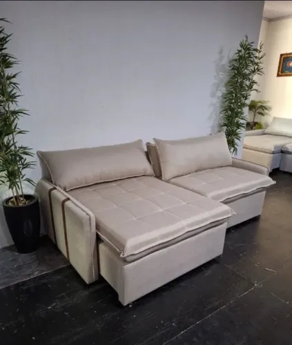 Sofá cama italia, vai com molas ensacadas, Lançamento.