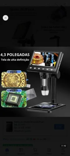 Microscópio LCD 4.3 digital portátil (novo )210