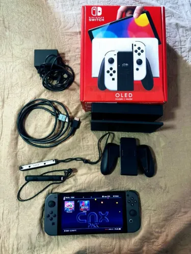 Nitendo Switch OLED 64g+256g destravado lotado de jogos