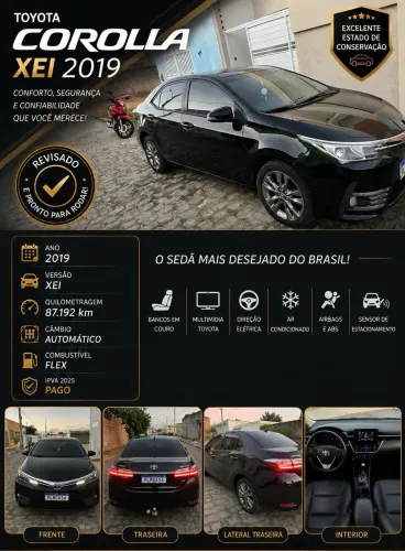Toyota Corolla XEI 2.0 Flex 16V Aut. 2019