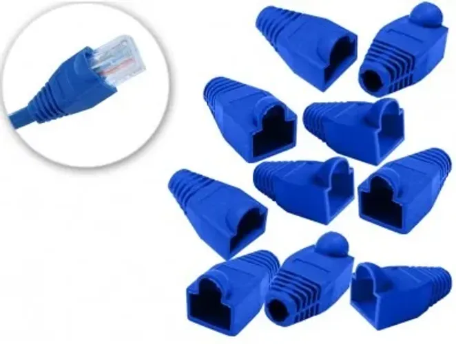 Kit 10 Capas para Plug Rj45 Azul Storm *ENTREGA GRÁTIS*