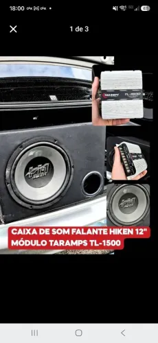 Caixa de som 12 + Modulo taramps  tl1500