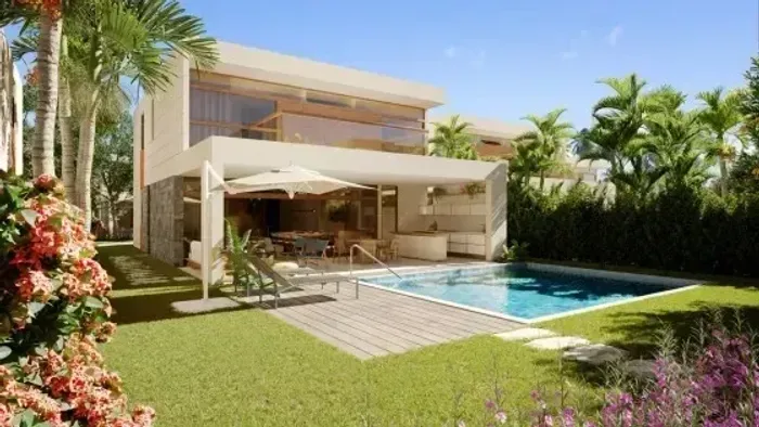 PRAIA DOS CARNEIROS - Casa com 436 m² 5 suítes, condomínio de luxo frente mar