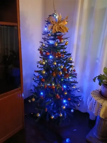 Arvore de natal + enfeites + luzes
