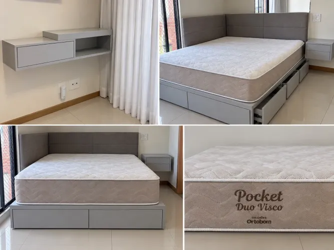 Vendo conjunto de quarto modulado com cama queen