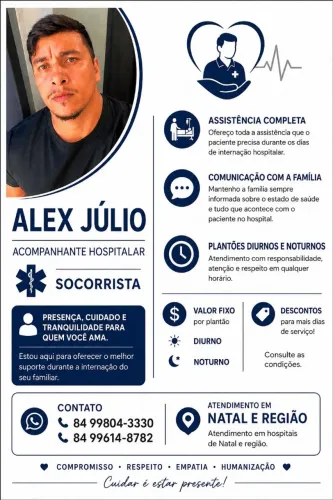 Acompanhante hospitalar masculino