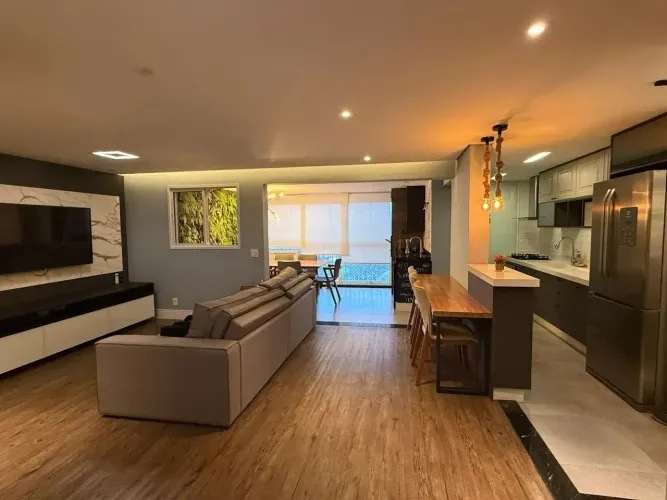 apartamento de 114 m² com 2 suítes, varanda gourmet e porteira fechada, de frente para a P