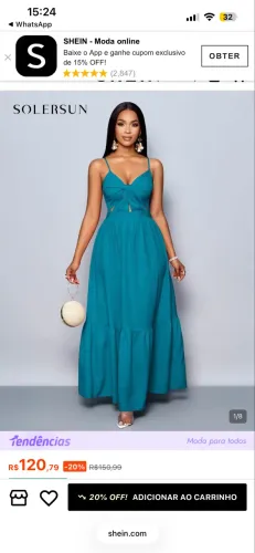 Vestido longo novo tamanho (M) ?Retirar no Itapoã - parque 