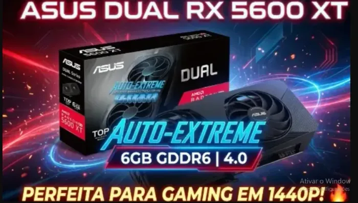 Placa De Vídeo Amd Asus Dual Radeon Rx 5600 Xt 6gb, PERFEITA