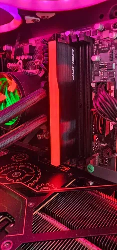Memoria ram 1x16gb 6400mhz juhor rgb preta