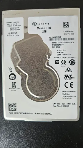 HD 2 TB SEAGATE NOTEBOOK